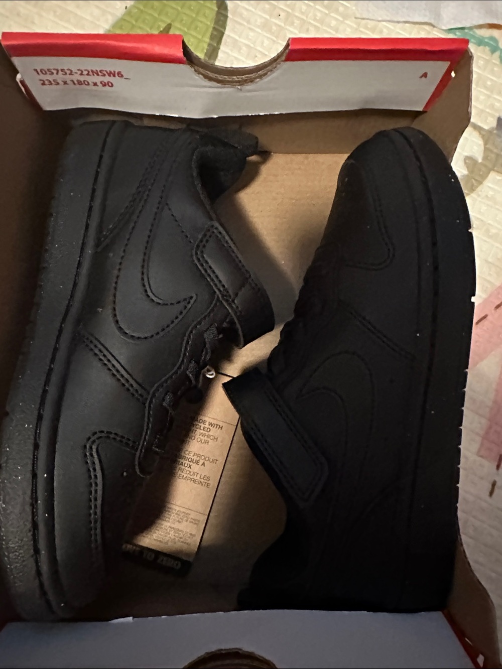 Nike Black High-Top Velcro & Lace Sneakers - Picture 5 of 5